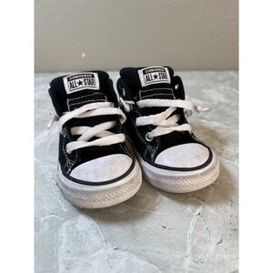 Converse All Star Street Toddler Black High Top Sneakers Canvas Infant Size 6
